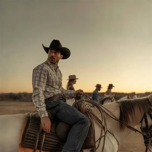 Vintage Suede-Look Western Cowboy Hat