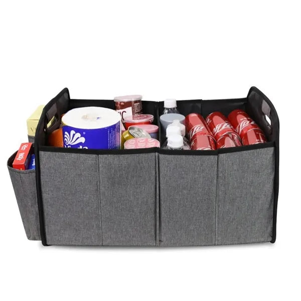 Collapsible Storage Car Trunk Organizer With Changing Mat