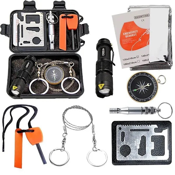Survival Outdoor Emergency Gear Kit for Camping