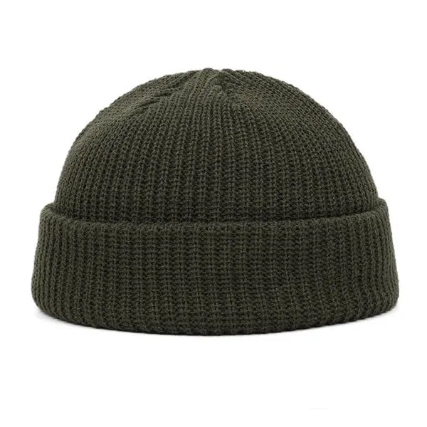 Knit Cuff Short Fisherman Beanie