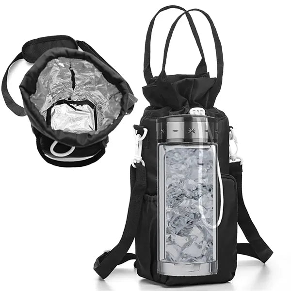 Insulated Bottle Sling Bag with Drawstring