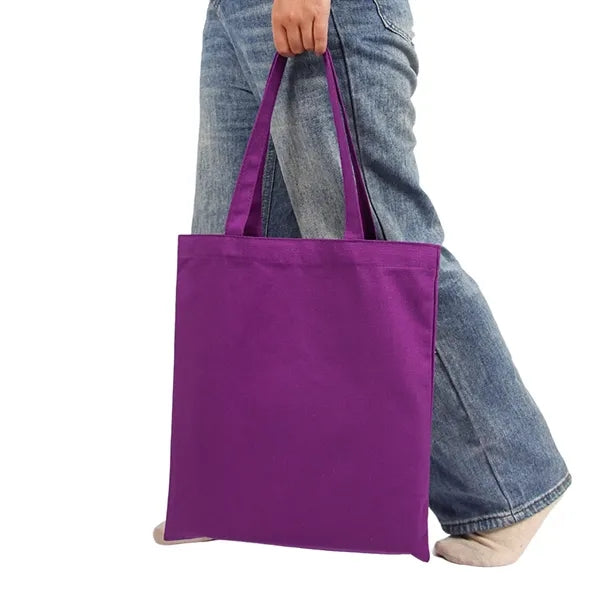 Pure Cotton Colored Hand-Held Canvas Bag
