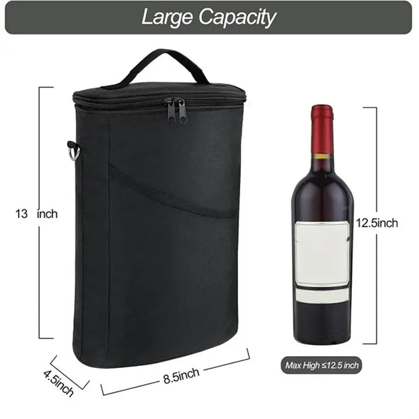 2 Bottle Wine Tote Cooler Bag