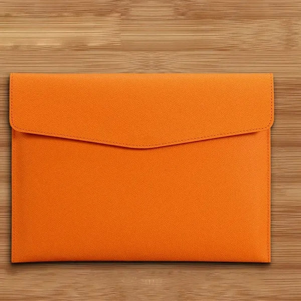 Pu Leather A4 Document Folder With Snap Closure