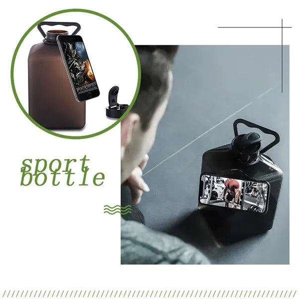 Gym daily large 91oz water bottle with magnetic phone mount