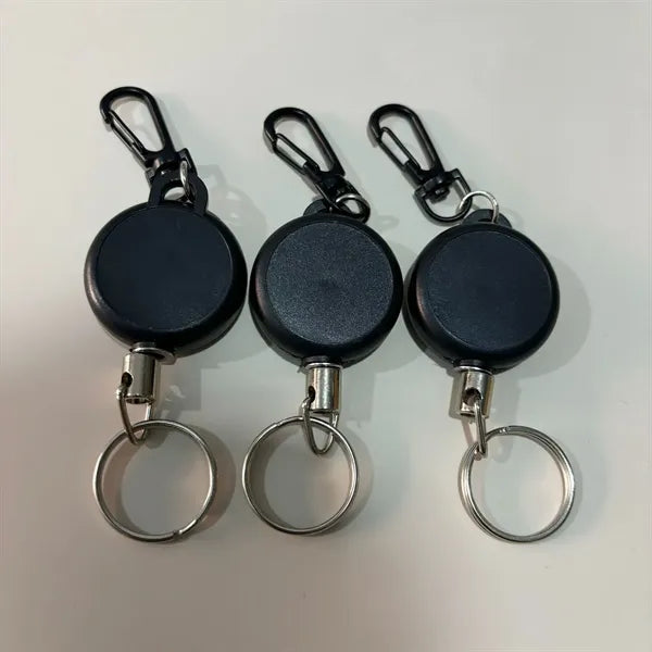 Retractable Steel Cable Keychain
