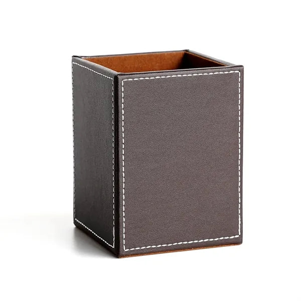 Leather Square Pen Holder