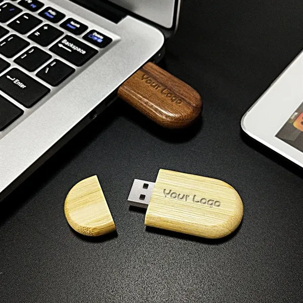 Oval Wood USB Flash Drives