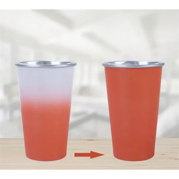 16oz Disposable Color Changing Aluminum Pint Cups