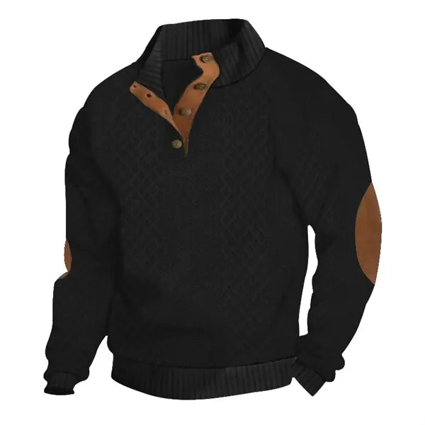 Men's Quarter Zip Pullover Quilted Sweatshirt