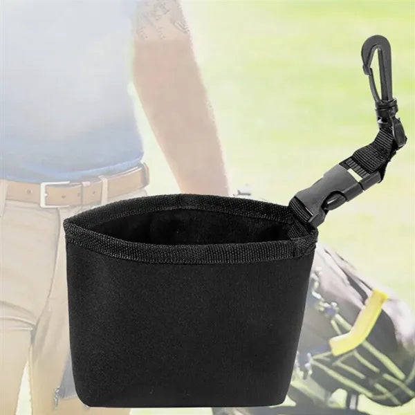Neoprene Golf Ball Towel Pouch with Hanging Clip
