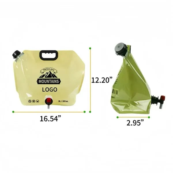 8L/281oz Outdoor Foldable Water Storage Bag with Faucet