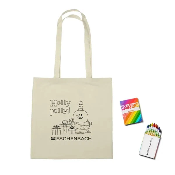 Canvas Coloring Tote Bag Set