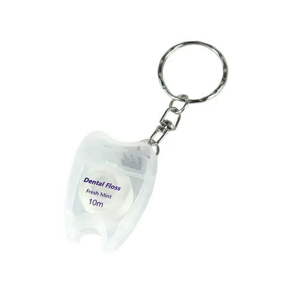 Small Tooth-Shaped Keychain Dental Floss Roll