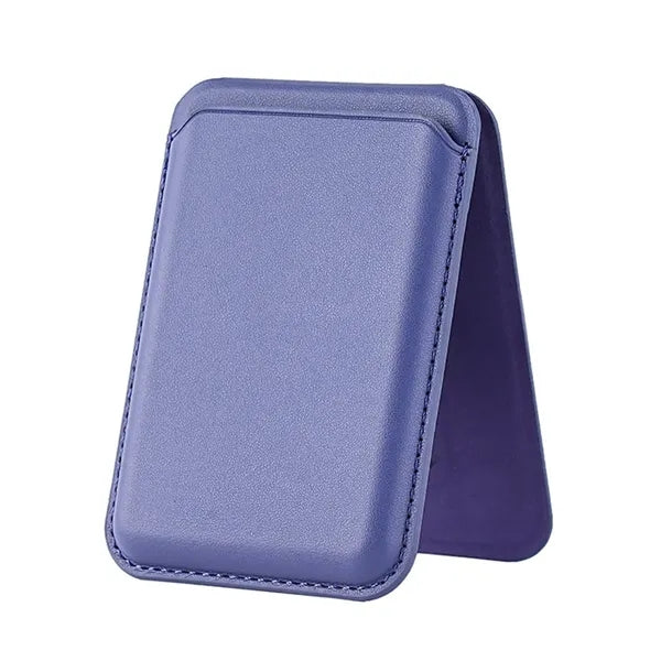 Magnetic Leather Card Wallet with Stand for Phone Back