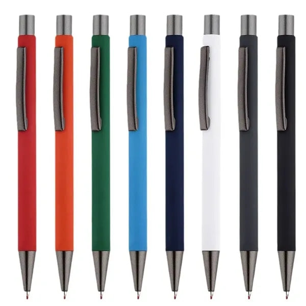 Metal Aluminum Soft Rubberized Click Pen
