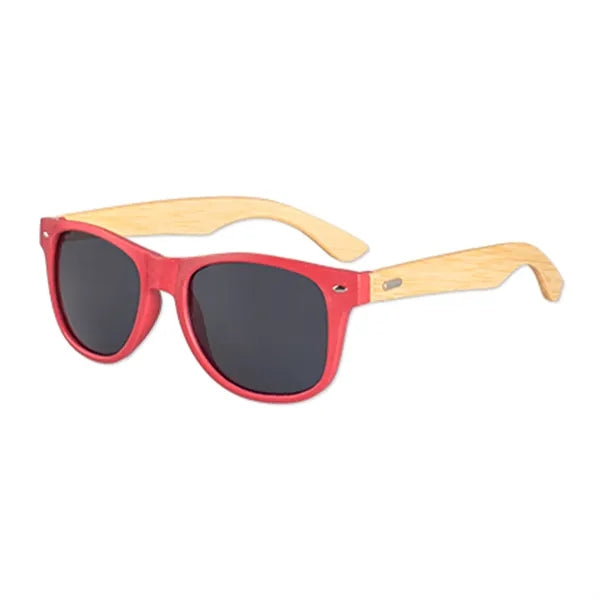 Wheat Straw Frame Sunglasses with Bamboo Arms
