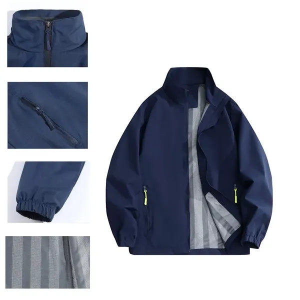 Logo Stand-Up Collar Windbreaker Jacket