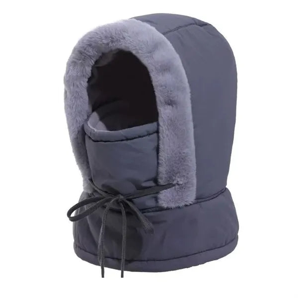 Winter Trapper Hat With Fleece Neck Warmer Ski Cap