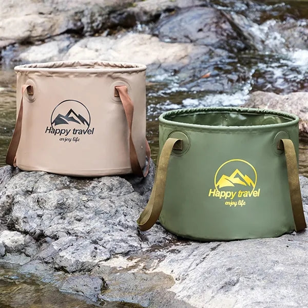Foldable 2.5Gal Bucket - Camping/Fishing Water Storage