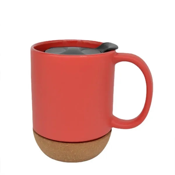 12 OZ Cork-Bottomed Ceramic Cups For Halloween Christmas