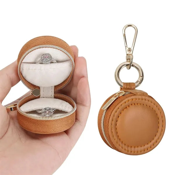 Jewelry Ring Holder Box with Keychain