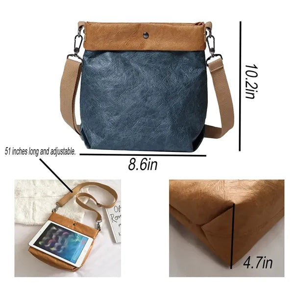 Tyvek-Made Adjustable Water-Resistant Stylish Sling Bag
