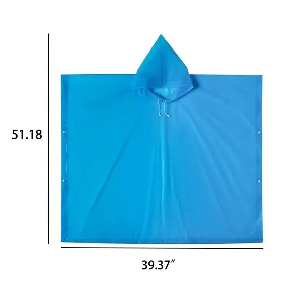 Side-Snap Hooded Adult EVA Rain Poncho