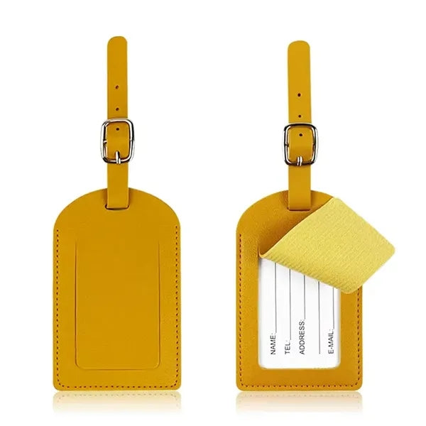 Recycled Leatherette Water-Resistant Luggage Tag
