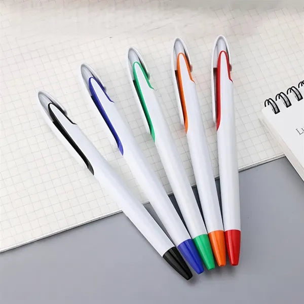Wide Clip Hook Ballpoint Pen