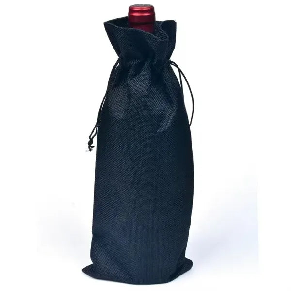 Burlap-Look Wine Bottle Carrier
