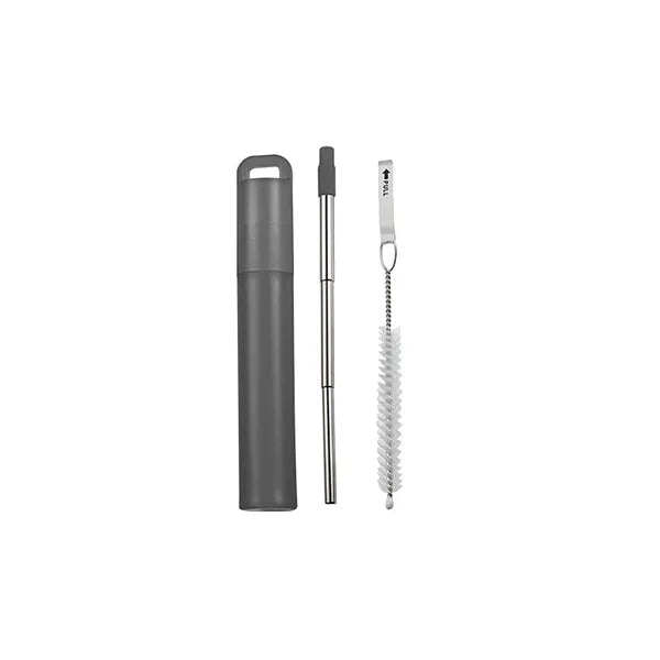 Collapsible Stainless Steel Drinking Straw with Brush
