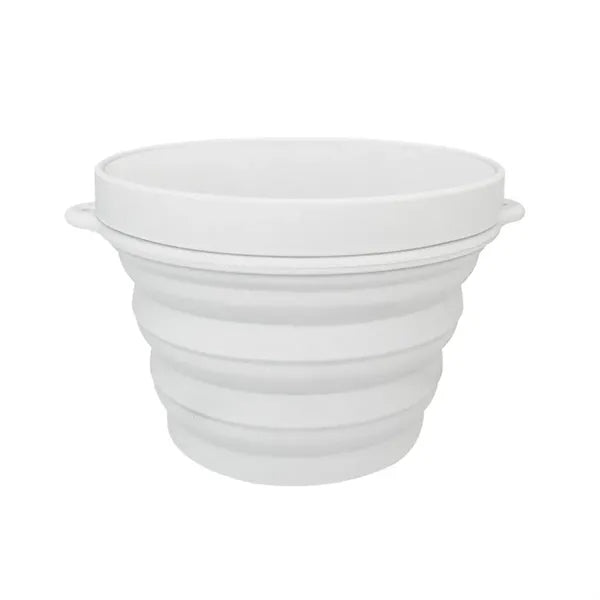 17-oz Collapsible Silicone Food Bowls with Leakproof Lids