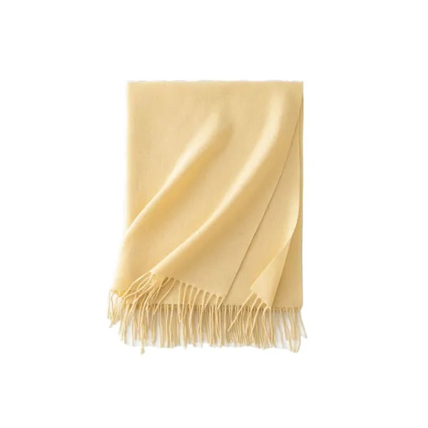 Solid - Color Fringed Scarf