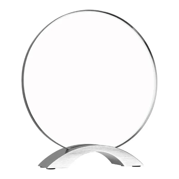 8 1/2" Round Cosmic Acrylic Award w/ Silver Base