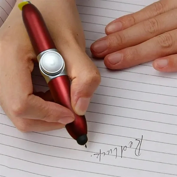 Dual-Function Spinner Pen with Stylus and Ballpoint Tip