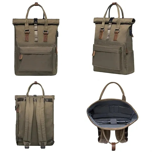 Large Capacity Polyester Roll Rim Backpack