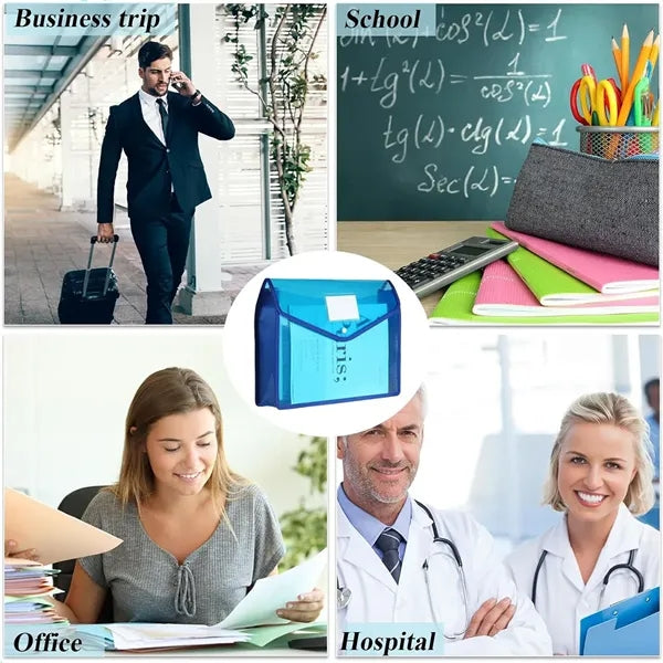 A4 Document Organizer with Snap Closure and Pocket