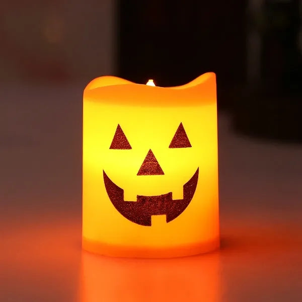Mini Halloween Jack - O'- Lantern LED Candle Set (6 Pcs)
