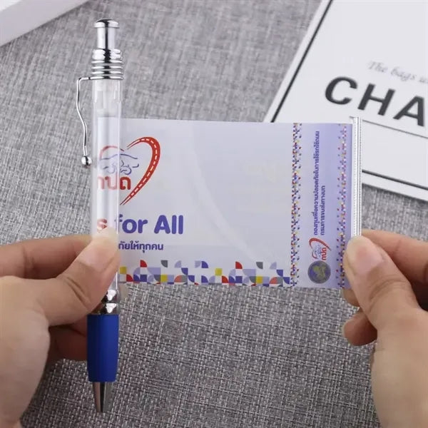 Ballpoint Pen with Pull Out Banner