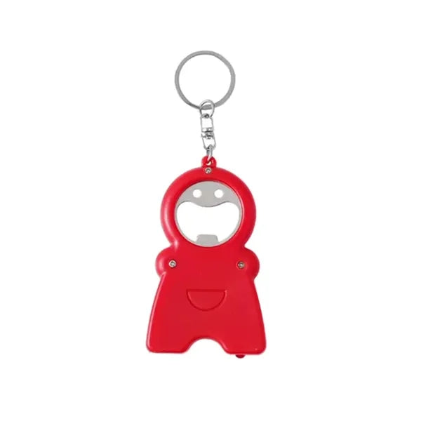 3-in-1 Keychain Tool: Tape Measure, Opener & Flashlight