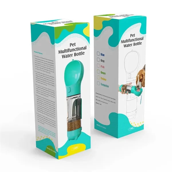 Multifunction 4 in 1 Portable Pet Dog Water Bottle