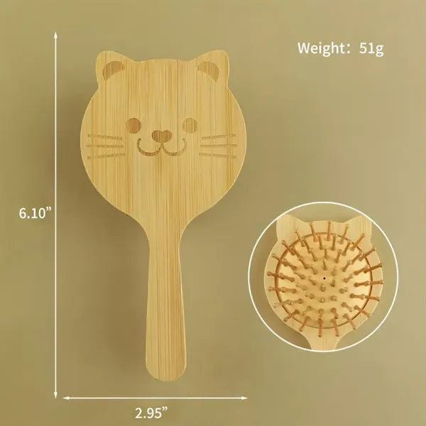 Moso Bamboo Long-handled Cat Air Cushion Comb