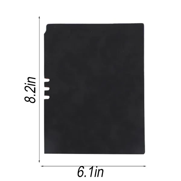PU Leather 100-Sheet Pen-Clip Equipped Stylish Notebook