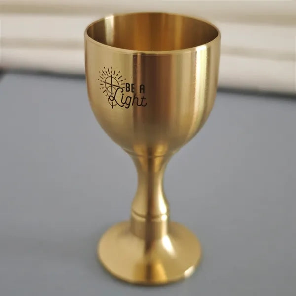 Classic Polished Brass Goblet Ceremonial Chalice Cup 1oz