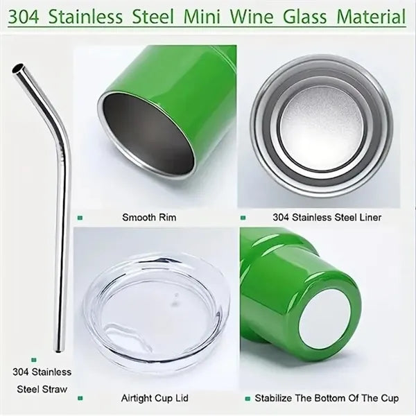 2Oz Mini Tumbler Shot Glass With Lid