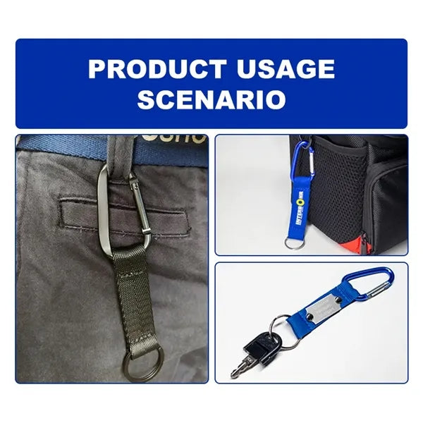 Carabiner Pocket Polyester Lanyard