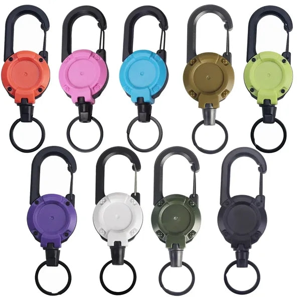 Retractable Keychain Heavy Duty With Stainless Steel Cord