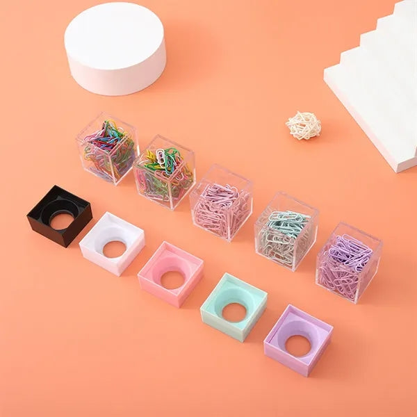 Magnetic Top Clear Boxed Paper Clips Set