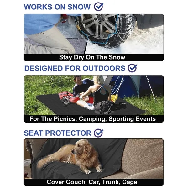 Waterproof Outdoor Blanket with Sherpa Lining